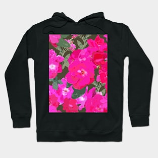 Soft Wild Roses on Dark Khaki Green Repeat 5748 Hoodie